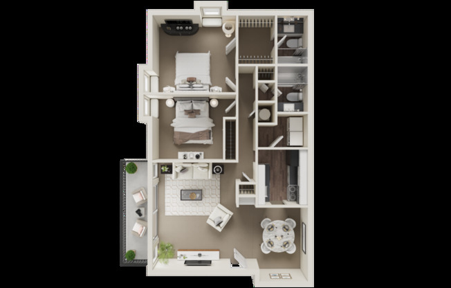 2 beds, 2 baths, 1,141 sqft, $1,600, Unit T16