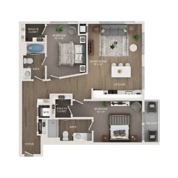 2 beds, 2 baths, 1,082 sqft, $3,150