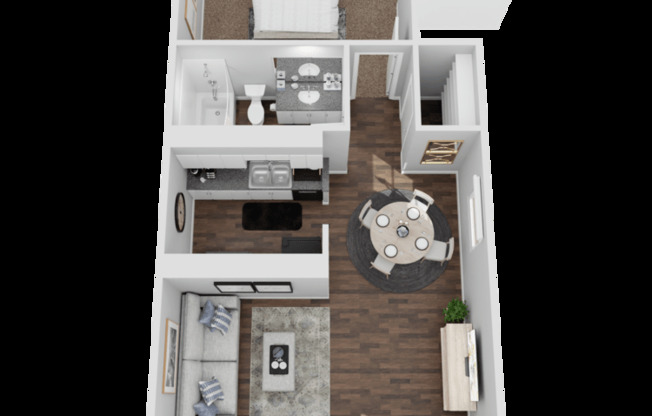 1 bed, 1 bath, 667 sqft, $1,080