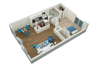 1 bed, 1 bath, 720 sqft, $1,141