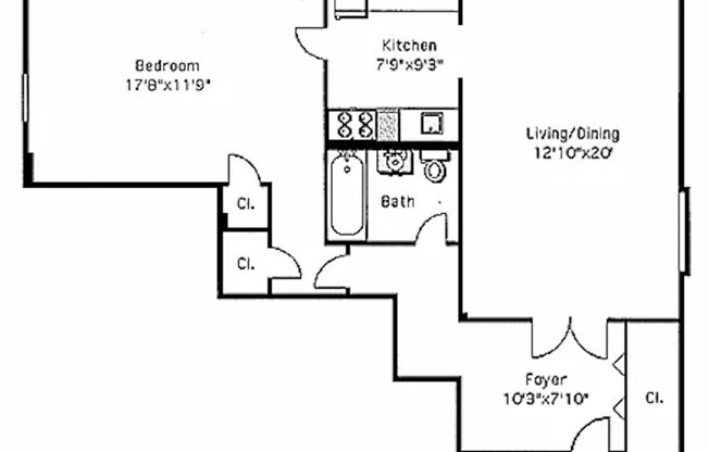 1 bed, 1 bath, $4,000, Unit 9D