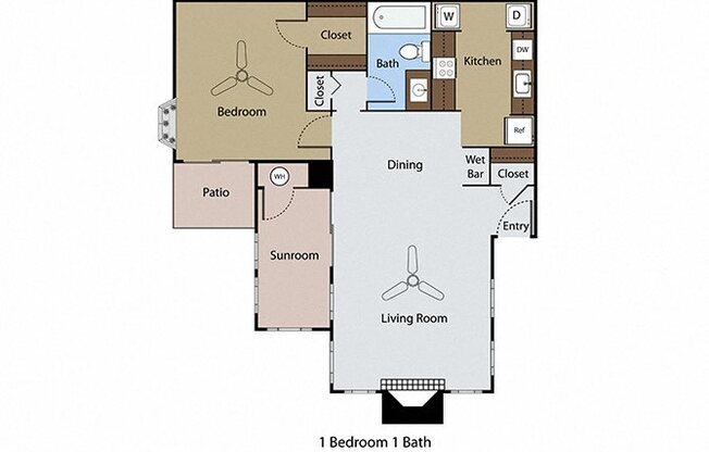 1 bed, 1 bath, 835 sqft, $1,179