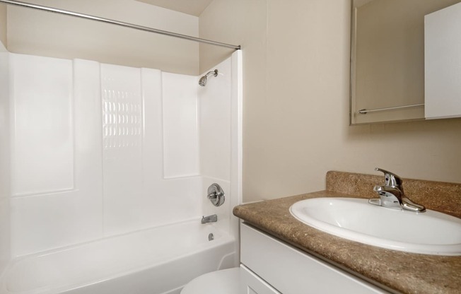 seaport floor plan bathroom at Avenue Two Apartments, Redwood City  ,California, 94063