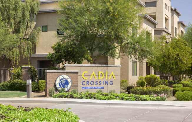 The image shows the entrance to a building named Cadia Crossing.