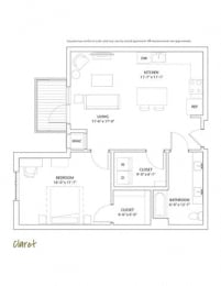 1 bed, 1 bath, 876 sqft, $1,808