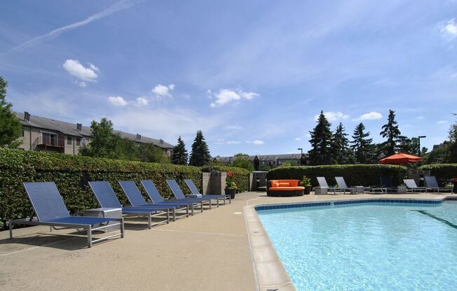 Sparkling Pool at Emerson Apartments in Ann Arbor, MI