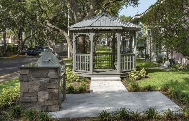 Gazebo and large grill at Terraces at Clearwater Beach, Florida