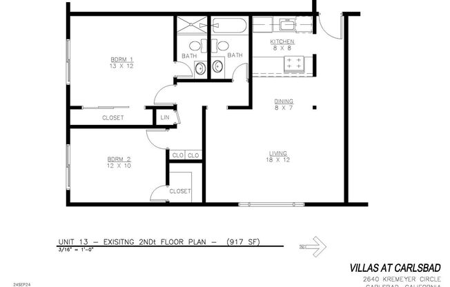 2 beds, 2 baths, 918 sqft, $2,995, Unit 40-13