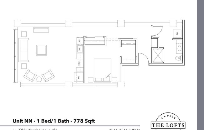 1 bed, 1 bath, 778 sqft, $2,265, Unit 241