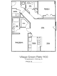 2 beds, 2 baths, 1,100 sqft, $1,553