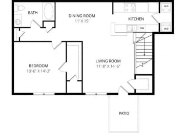 1 bed, 1 bath, 788 sqft, $1,420
