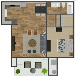 1 bed, 1 bath, 751 sqft, $3,035