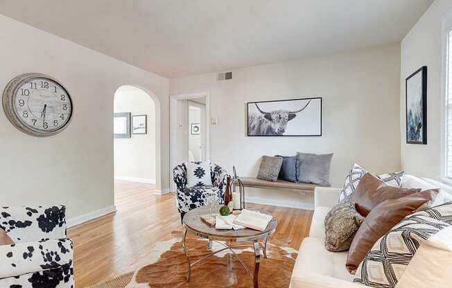 Living Room at Kensington Place Apartments