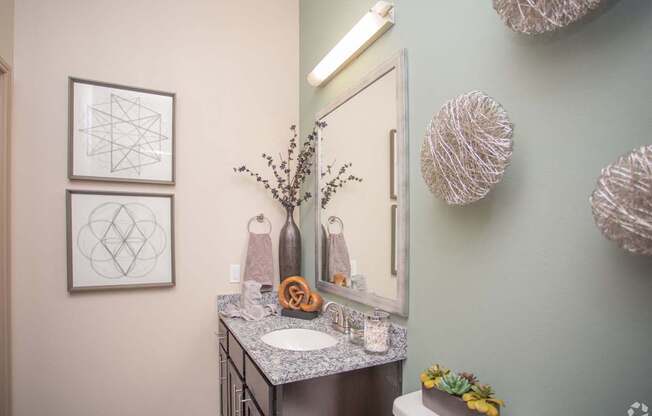 Guest bathroom one sink