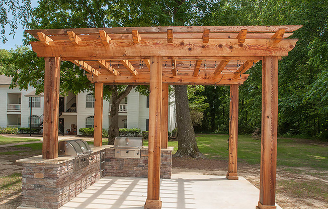 Outdoor Grilling Area with Pergola