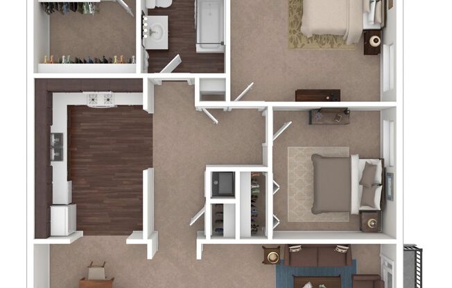 2 beds, 2 baths, 1,150 sqft, $1,200