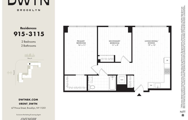 2 beds, 1 bath, $6,400, Unit 22515