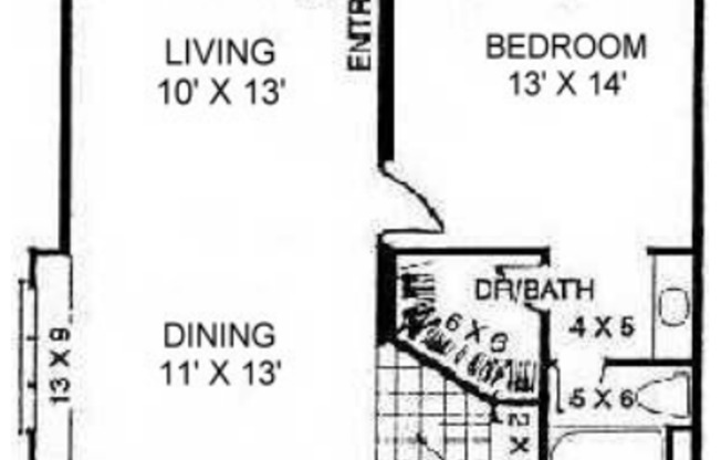 1 bed, 1 bath, 957 sqft, $840, Unit 0801