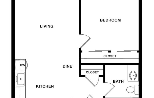 1 bed, 1 bath, 594 sqft, $1,694