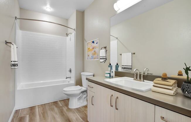 our apartments offer a bathroom with a bathtub