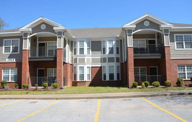 Apartment building with number 3864 on the front.