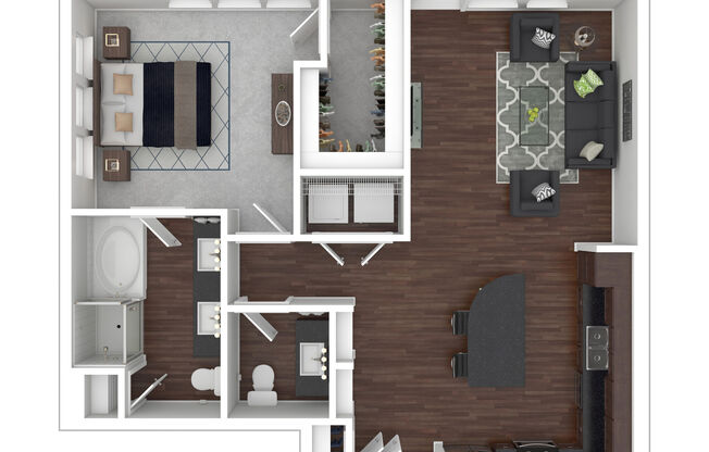 1 bed, 1.5 baths, 952 sqft, $1,885