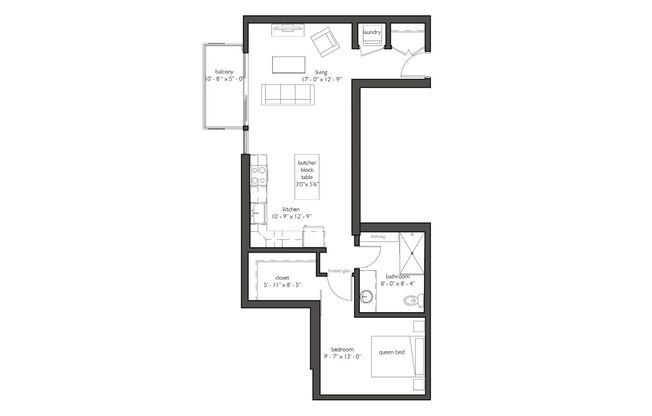 1 bed, 1 bath, 801 sqft, $1,553, Unit 515