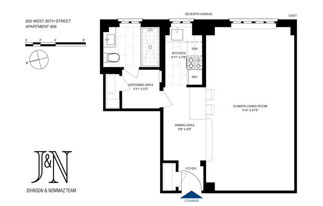 Studio, 1 bath, $4,000, Unit 606