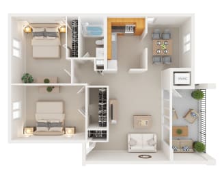 2 beds, 1 bath, $1,693