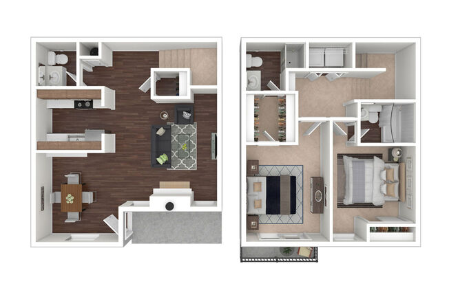 2 beds, 2.5 baths, 1,170 sqft, $1,628