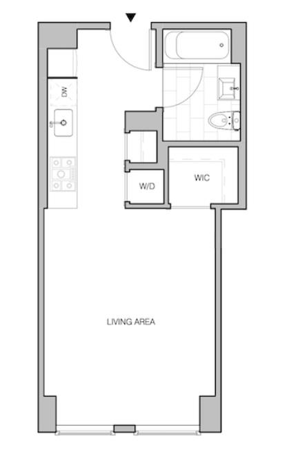 Studio, 1 bath, $4,202, Unit 42G