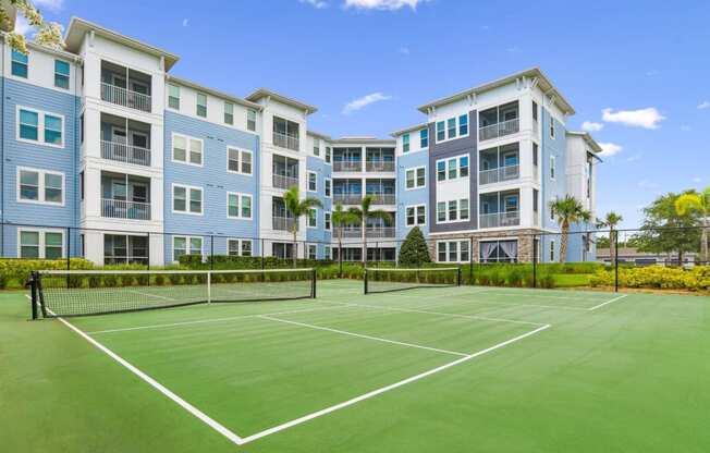 Pickle ball courts in excellent condition at Dunedin Commons apartments in Dunedin, FL