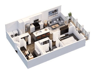 1 bed, 1 bath, 854 sqft, $2,024