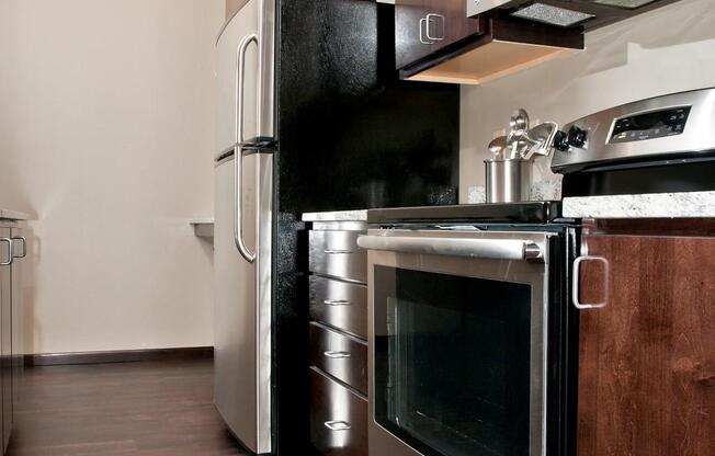 Stainless Steal Appliances in Kitchen of Unit at 2800 Girard