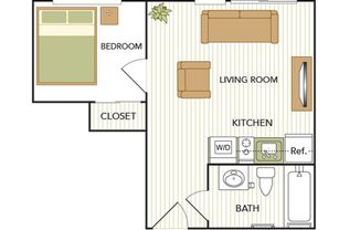 1 bed, 1 bath, 383 sqft, $1,650, Unit 008