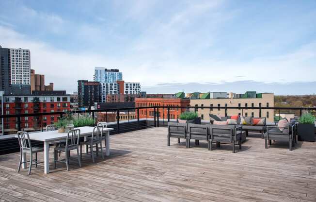 Rooftop Terrace at 700 Central Apartments, Minneapolis, MN