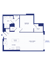 1 bed, 1 bath, 740 sqft, $2,246