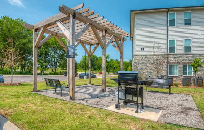 Outdoor Pergola with Grills