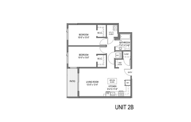 2 beds, 1 bath, 1,034 sqft, $1,900, Unit 505