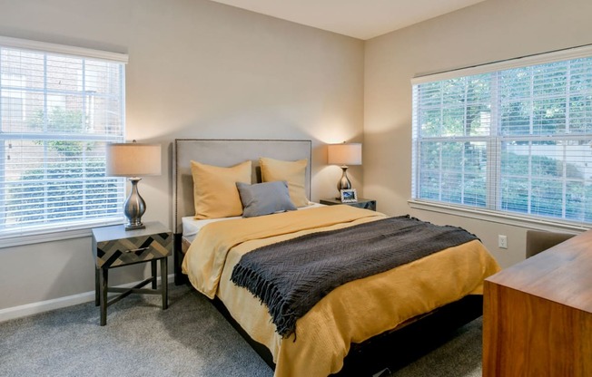 Spacious Bedroom with Attached Bathroom at Polos at Hudson Corners Apartments, South Carolina 29650