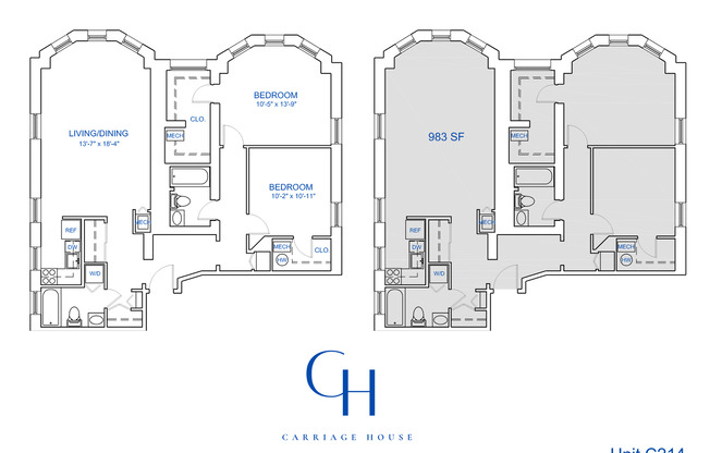 Studio, 1 bath, 393 sqft, $1,539, Unit C-214