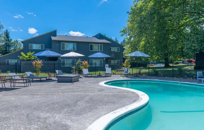 our apartments showcase an unique swimming pool