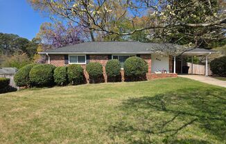 East Cobb Brick Ranch with Basement & Fenced Backyard