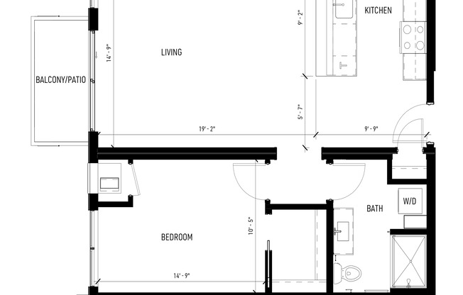 1 bed, 1 bath, 795 sqft, $1,582, Unit 215-HD