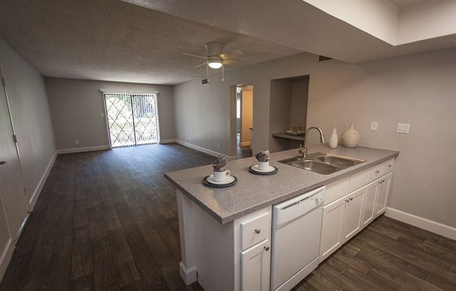 Kitchen and Living Room at La Costa at Dobson Ranch