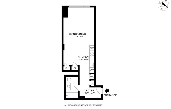 Studio, 1 bath, 577 sqft, $3,850, Unit 405S