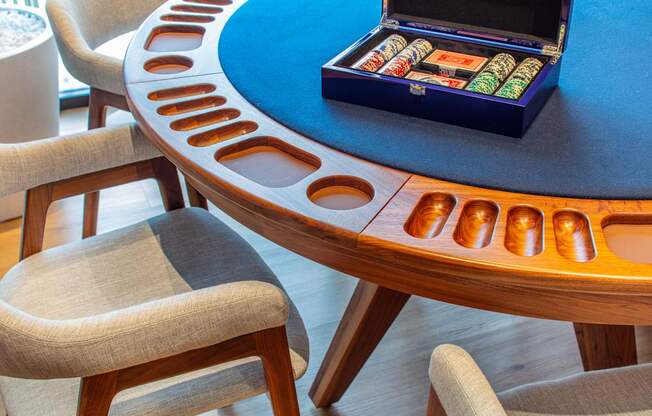 inwood poker table close up