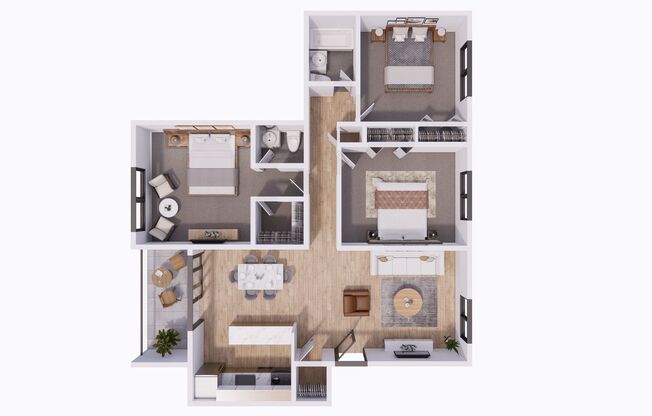 3 beds, 1.5 baths, 950 sqft, $1,920, Unit 6019-2