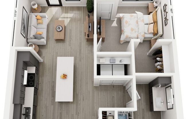 1 bed, 1 bath, 718 sqft, $1,695, Unit 136