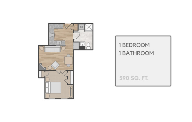 1 bed, 1 bath, 436 sqft, $2,150, Unit 304